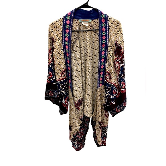 Flying Tomato Womens Cardigan Kimono Size S/M Open Front Boho Peasant - Picture 1 of 3